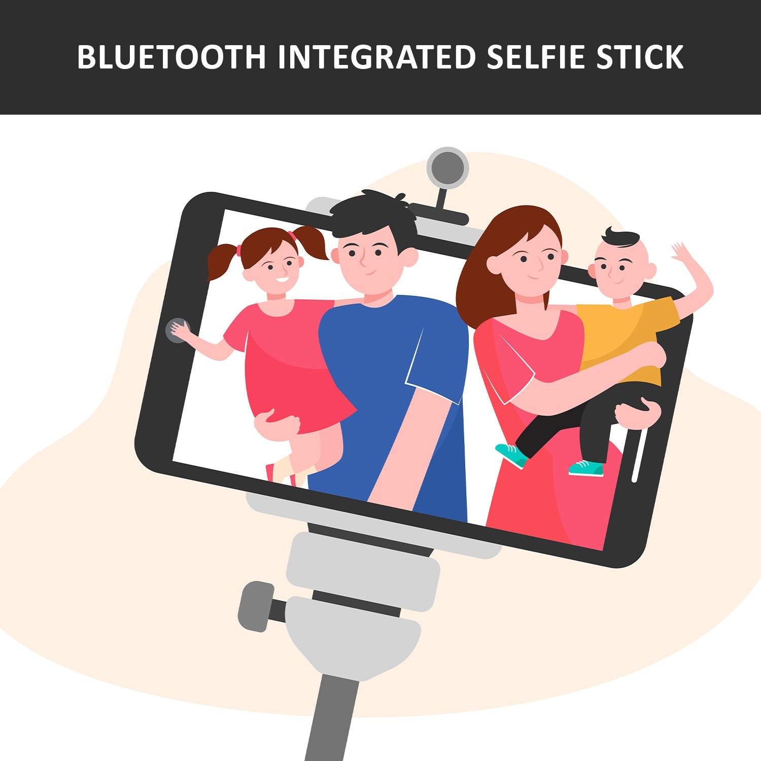 Bluetooth selfie stick extended with phone holder Bluetooth selfie stick extended with phone holder